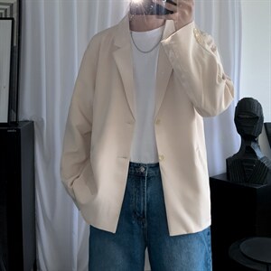 男女休闲西装外套男韩版套装制服小西服情侣西装A338-1XF01P55,男装西服套装,电商D325