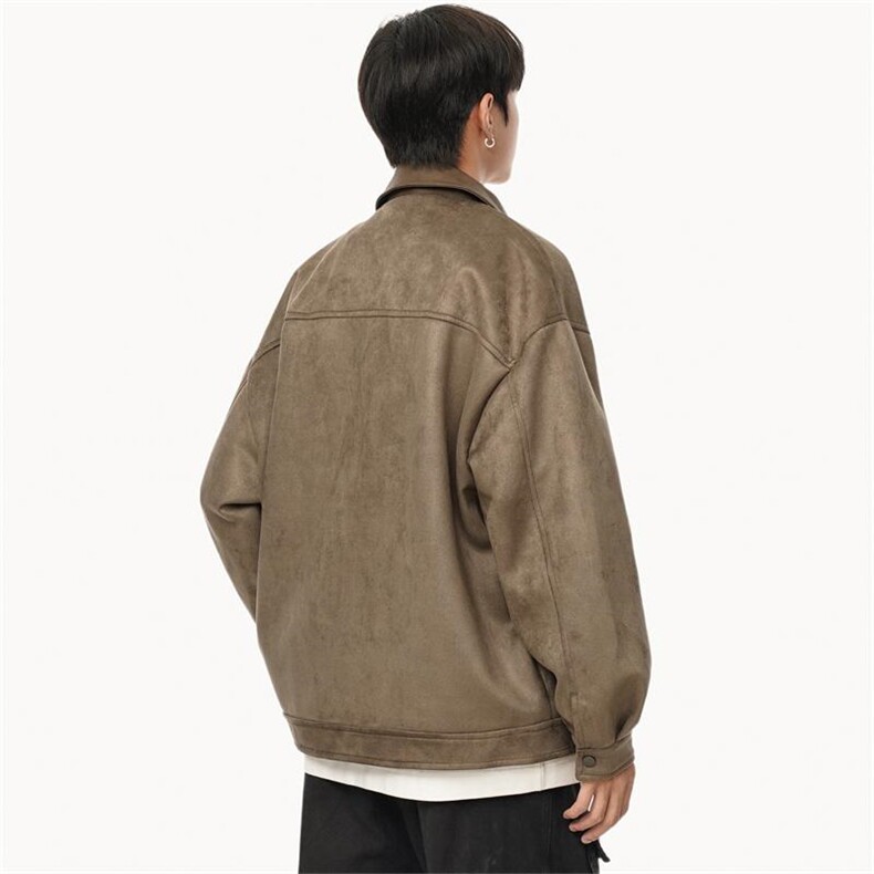 1506-1/8950/P190高端品牌宽松夹克男短款皮衣工装上衣外套,男装夹克,星座1506-1