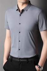 AG6552钱塘2020-3新款无痕时尚休闲短袖衬衫量大价优P50，男装衬衫，钱塘207-3