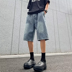 2024美式牛仔裤男款直筒短裤潮D610P40，男装牛仔裤，星座1116-2