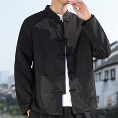 2025春季新款男装新中式衬衫经典风衬衣唐装盘扣汉服C175-P65，男装衬衫，电商B277(原6028)