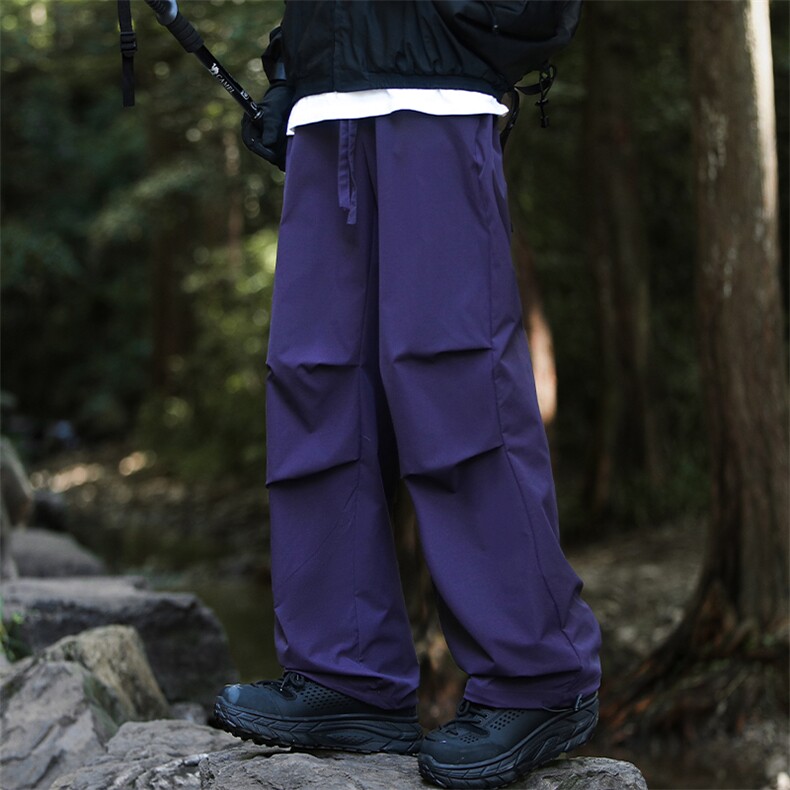 美式阔腿伞兵工装裤男女裤子情侣宽松直筒冲峰机能裤子K2459,男装休闲裤,电商A161