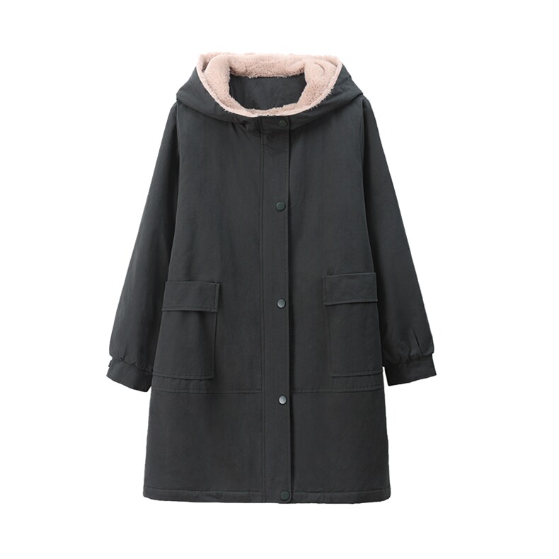 棉服女2024年新款冬季爆款大码宽松中老年妈妈加绒加厚派克服外套,女装派克服,韩派