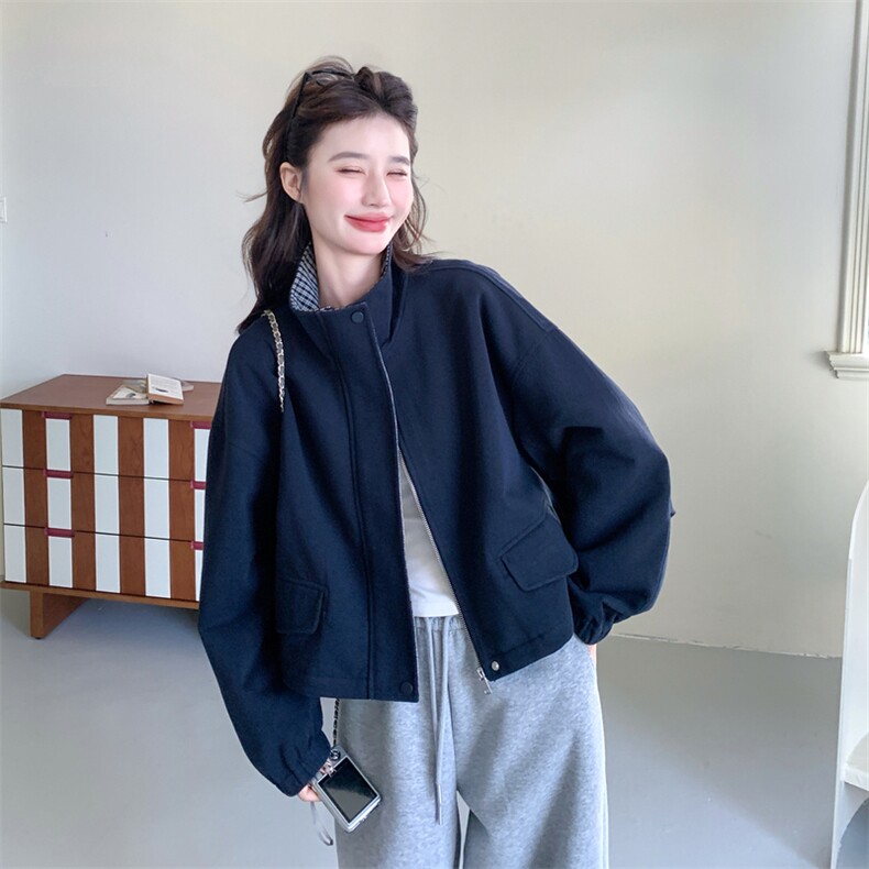 新款大货好数据格子撞色外套6822-P165控248,女装短外套,2C196