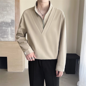轻熟风~秋冬假两件毛呢立领卫衣外套 W083/P65图片