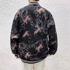 夹克棒球服男士韩版潮流宽松拼接印花2025春季ins外套W6399-P40，男装夹克，星座412-2