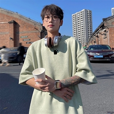 麂皮绒！重磅麂皮绒短袖t恤男JPDX196-特P19控38，男装T恤，电商B367