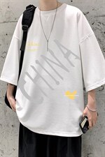 Q11208-P30春夏季七分袖t恤男大码五分袖男短袖中袖大皂风，男装T恤，电商A040