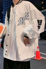 春秋2023新款ins港风复古棒球服上衣百搭宽松bf夹克潮W1744-P50，男装夹克，星座512-2