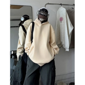 抖音得物二开 支持退换 480克重磅双面德绒加厚加绒连帽卫衣WDR11图片