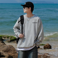 W33情侣字母圆领秋冬卫衣常规P28加绒P38S-5XL支持定制班服潮，男装卫衣，星座115A-3