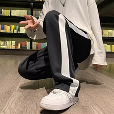 休闲裤男韩版潮流高街帅气拼色2026夏季ins宽松直筒裤K3399-P28，男装休闲裤，星座412