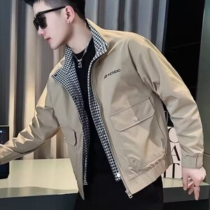 025年新款春季男士时尚商务潮流夹克立领休闲男士夹克外套上衣图片