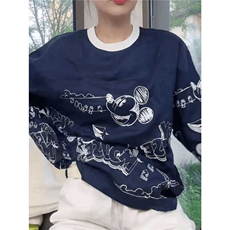 抖音---南油佳佳的店--米奇全亚麻长袖cs19-TP75，男装卫衣，电商A089-1