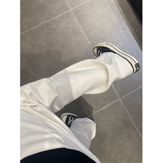 白色高腰高档牛仔裤男款直筒美式高街vibe裤子修身显瘦弯刀微喇裤，男装牛仔裤，星座1116A（原606A-3）