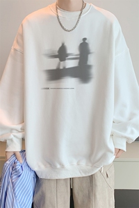 已注册华棉高街虚影印花卫衣男秋宽松圆领大码WY9297/P35加绒P45图片