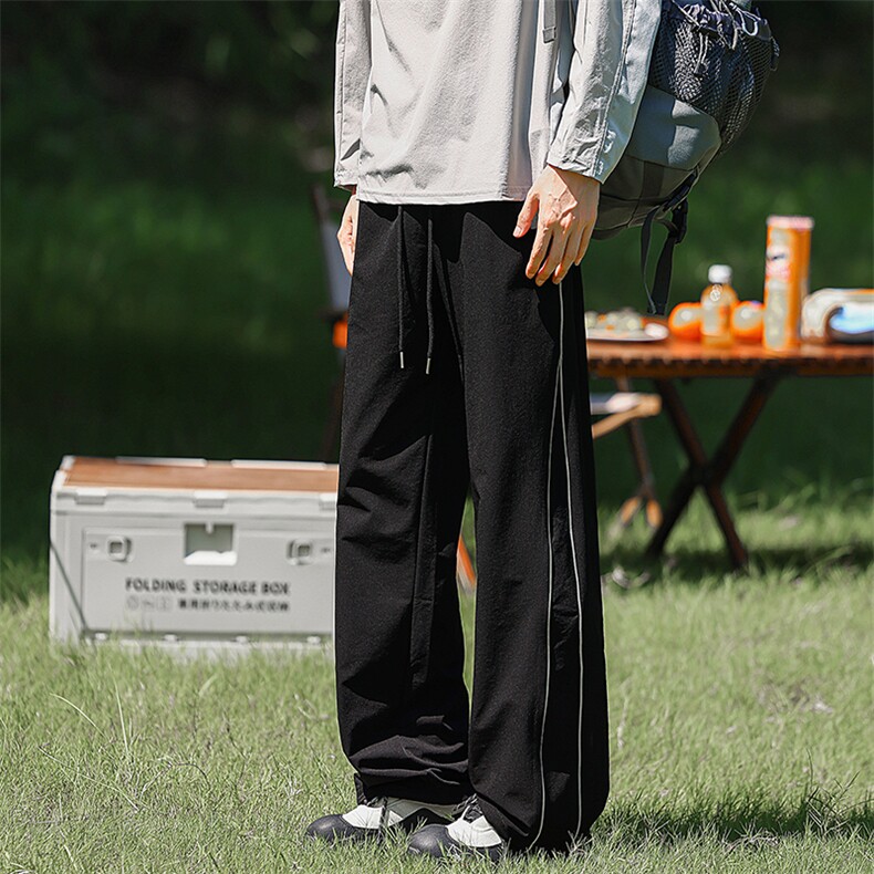 山系防泼水防风软料登山冲锋裤男春秋直筒阔腿运动休闲裤KZ067P50,男装休闲裤,电商B312
