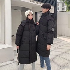长款棉服男女冬季2025新款加厚保暖防风连帽防寒情侣外套，男装棉衣，星座506A