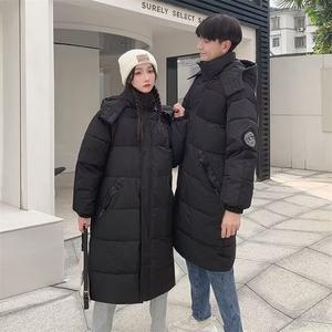 长款棉服男女冬季2025新款加厚保暖防风连帽防寒情侣外套图片
