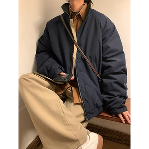 秋冬季日系复古立领棉衣外套男宽松潮牌休闲工装棉服 W6601-P82图片