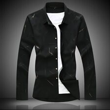 20年大码印花中国风衬衫男夏秋新款青年长袖衬衫QT5030/2152p50，男装衬衫，电商A012