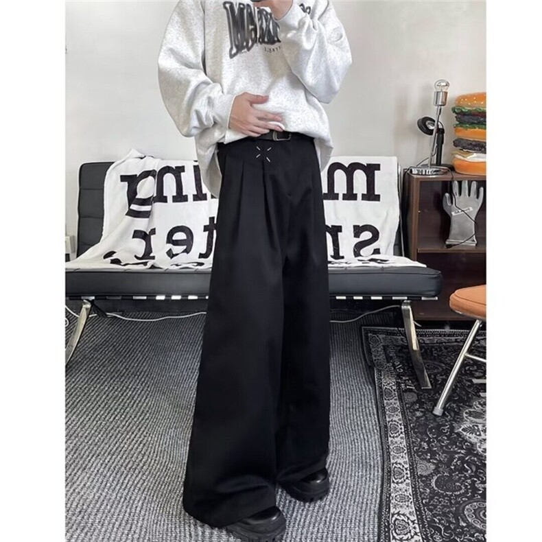阔腿休闲西裤男士韩版潮流高街帅气百搭2025春季ins长裤K5905-P41,男装西裤,星座412-2