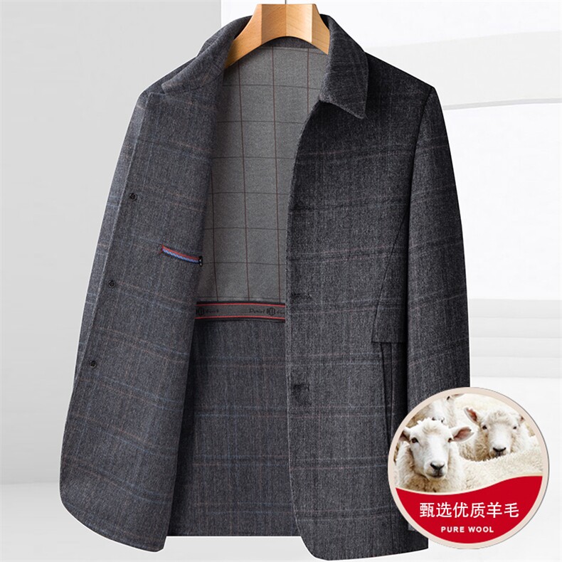 CSYM96622钱塘2020-2中年男士商务休闲简约冬季厚款夹克P245,男装夹克,钱塘207-2