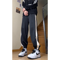 秋季休闲裤男宽松束脚裤拼色卫裤K7721-P50加绒P60控68加绒控78，男装休闲裤，星座209-2