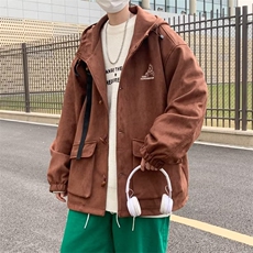 美式小众工装男士春秋季新款日系复古潮牌宽松连帽外套insJY114，男装夹克，星座1116A-1（原606A）