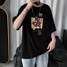 TX02-P25夏季男生宽松oversize短袖男潮牌潮流百搭纯棉青少年，男装T恤，电商D310B