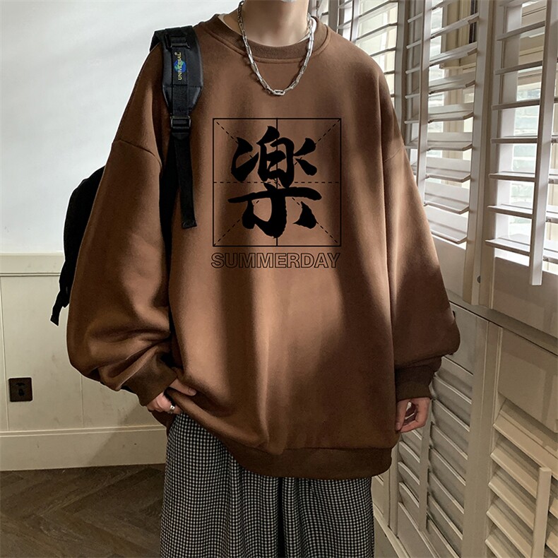 圆领卫衣男大码加厚加绒长袖t恤男S6197-P28加绒款-P33,男装卫衣,电商A040