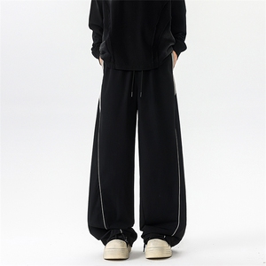 8XL-M 秋季美式潮牌裤子男士宽松撞色冲锋裤速干休闲长裤K9156P68图片
