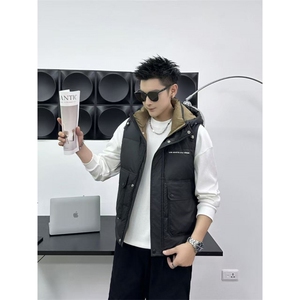 休闲拼色羽绒马甲印花潮男流行时尚高级羽绒马甲 313B-TMA71-P80,女装马甲,星座313B