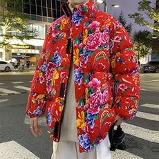 MY204东北新大花加厚保暖风特色棉衣外套棉服面包服男女棉袄，男装棉衣，星座115A(原星座507）