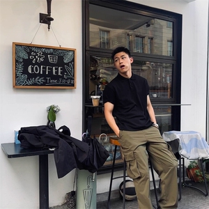 【网图】B221 美式ins高街修身翻领polo衫T恤SY2547-特P15控39图片