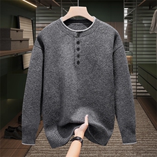 毛衣男圆领美式羊毛针织衫外套美式慵懒风秋冬季宽松卫衣潮流，男装针织衫/毛衣，星座914