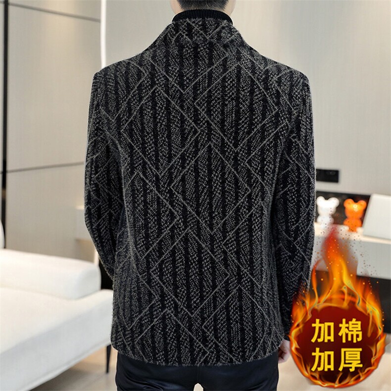 冬季新款男士商务休闲翻领加棉加厚毛呢大衣短款夹克外套A75P140,男装夹克,电商B226-2（原B217-2）