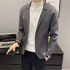 网图现货79368-P75休闲针织开衫男士线衣西装领毛衣外套男韩版，男装针织衫/毛衣，电商D310B