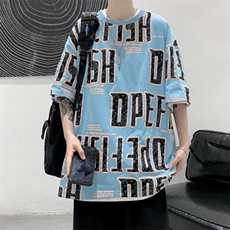特P20控39高品质夏季新款复古纯棉印花圆领短袖T恤TC02，男装T恤，电商B370