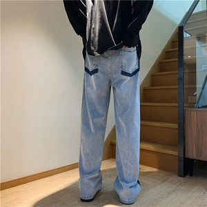 开春新品美式高街牛仔裤休闲裤直筒潮男长裤N01621-P43图片
