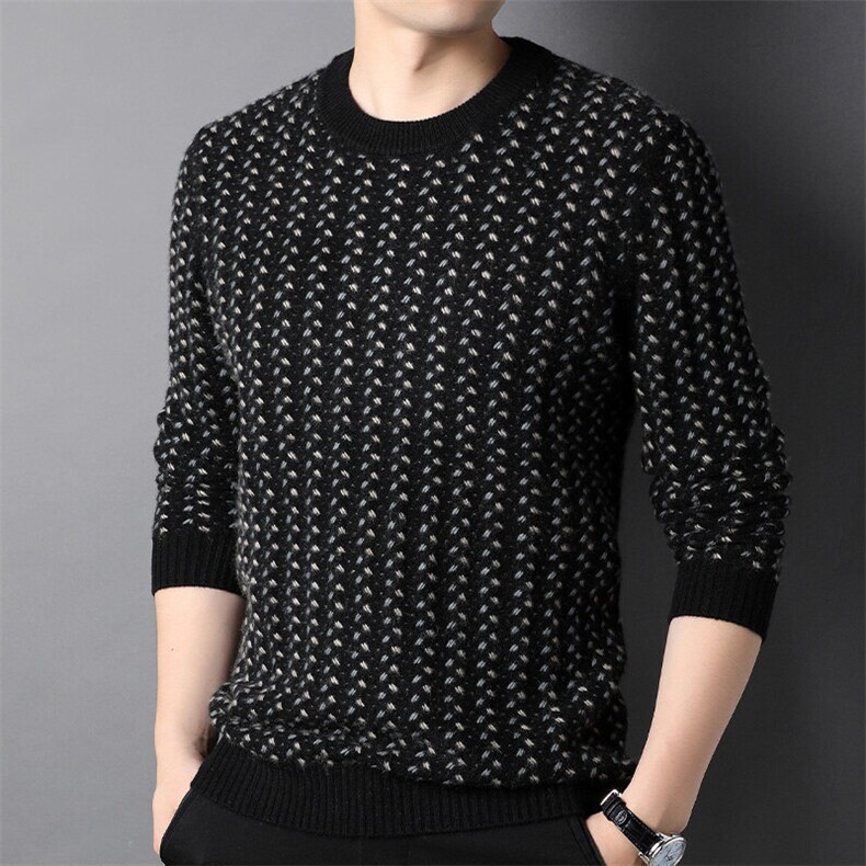 轻奢高货商场品质做工精细百分百山羊绒厚款套衫，男装羊绒套衫，钱塘207-1