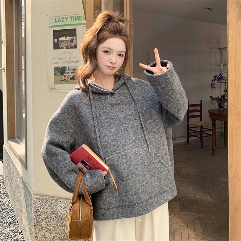 【有货】卫衣款双面呢外套2D012-910-P265-K378,女装羊绒大衣,2D012