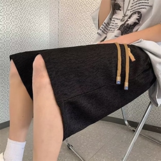 休闲短裤男夏季新款小众设计感宽松大码阔腿高街潮牌运动五分裤子，男装牛仔裤，星座1013