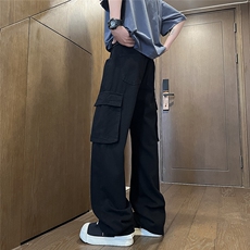 工装牛仔裤男2025春季新款美式复古潮牌宽松直筒休闲裤子N223-P48，男装休闲裤，星座308B-2