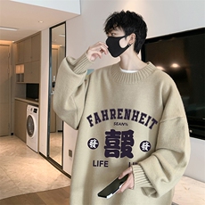 半高领毛衣男士大码针织衫男毛线衣男M18256-P45加绒款-P65，男装针织衫/毛衣，电商A040