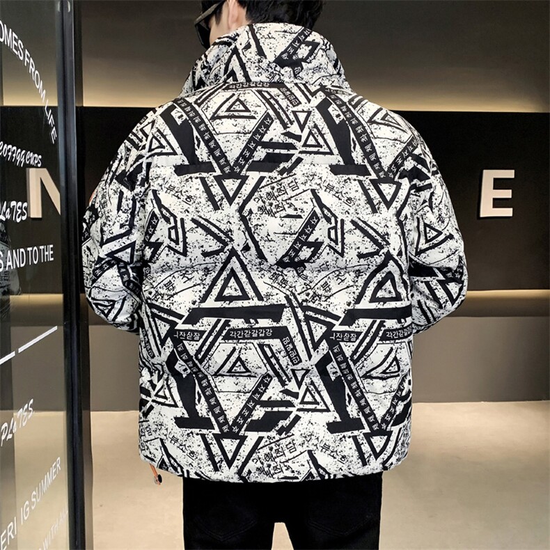 @店主风-冬季新款撞色图案潮流棉衣男时尚上衣-MY519,男装棉衣,电商D246