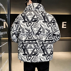 @店主风-冬季新款撞色图案潮流棉衣男时尚上衣-MY519，男装棉衣，电商D246