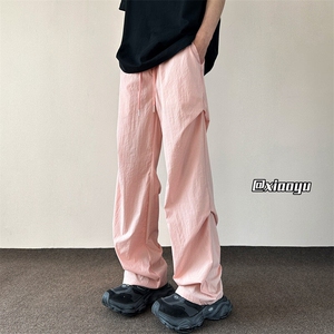 XZ616 夏季新款伞兵裤褶皱设计感冰丝速干休闲裤 TY2472特P30控58图片