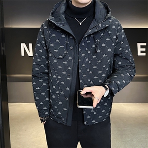 新标90绒 店主风冬季男士字母连帽羽绒服保暖外套 2266-P255图片
