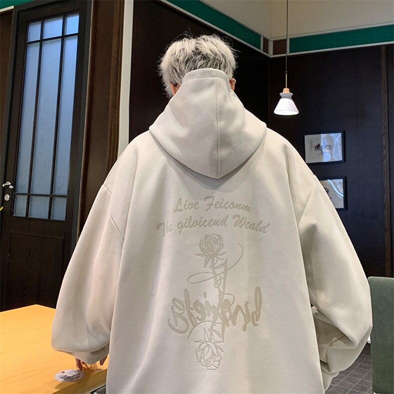 港风重磅复合鹿皮绒340克烧花工艺潮牌卫衣XZ301AW002P68,男装卫衣,星座301A